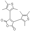 structure of CAS# 112440-47-8, 3,4-Bis(2,4,5-Trimethyl-3-Thienyl)-2,5-Furandione;2,3-Bis(2,4,5-trimethyl-3-thienyl)maleic Anhydride;2,3-BIS(2,4,5-TRIMETHYL-3-THIENYL)MALEICANHYDRIDE