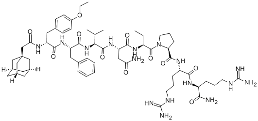 CAS#: 112465-00-6， O-Ethyl-N-(Tricyclo[3.3.1.1(3,7)]Dec-1-Ylacetyl)-D-Tyrosyl-L-Phenylalanyl-L-Valyl-L-Asparaginyl-(2S)-2-Aminobutanoyl-L-Prolyl-L-Arginyl-L-Argininamide