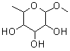 structure of CAS# 1128-40-1, Methyl 6-Deoxyhexopyranoside;Methyl ¦Á-L-rhamnopyranoside;METHYL 6-DEOXY-A-D-GLUCOPYRANOSIDE;Methyl 6-deoxy-Î²-D-glucopyranoside