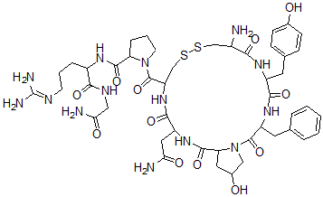 CAS#: 112935-96-3， 1-[9-Amino-17-(2-Amino-2-Oxoethyl)-22-Hydroxy-6-[(4-Hydroxyphenyl)Methyl]-2,5,8,16,19-Pentaoxo-3-(Phenylmethyl)11,12-Dithia-1,4,7,15,18-Pentazabicyclo[18.3.0]Tricosane-14-Carbonyl]-N-[1-[(2-Amino-2-Oxoethyl)Amino]-5-(Diaminomethylideneamino)-1-Oxopentan-2-Yl]Pyrrolidine-2-Carboxamide