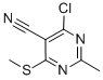 结构式 CAS# 112969-42-3, 4-氯-2-甲基-6-(甲硫基)-5-嘧啶甲腈