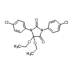 CAS#: 113569-25-8， 1,3-Bis(4-Chlorophenyl)-5,5-Diethoxy-2,4-Imidazolidinedione