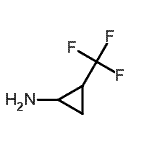 structure of CAS# 113715-22-3, 2-(Trifluoromethyl)Cyclopropanamine;2-(trifluoromethyl)cyclopropan-1-amine;2-(trifluoromethyl)cyclopropanamine;2-(TRIFLUOROMETHYL)-CYCLOPROPANAMINE