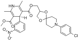CAS#: 113759-50-5， O3-[[8-(4-Chlorophenyl)-1,4-Dioxa-8-Azaspiro[4.5]Decan-2-Yl]Methyl] O5-Methyl 2,6-Dimethyl-4-(3-Nitrophenyl)-1,4-Dihydropyridine-3,5-Dicarboxylate