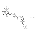 CAS 登录号：113833-54-8， 4-羟基-3-[2-[4-[[[3-[[2-(磺基氧基)乙基]磺酰基]苯基]氨基]羰基]苯基]偶氮]-1-萘磺酸酯钠盐(1:2)