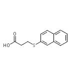 结构式 CAS# 1141-45-3, 3-(2-萘基硫基)丙酸