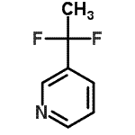 结构式 CAS# 114468-03-0, 3-(1,1-二氟乙基)吡啶