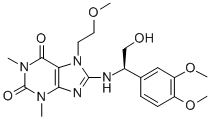 CAS#: 114606-56-3， (8-(1-(3,4-Dimethoxyphenyl)-2-hydroxyethyl)amino)-3,7-dihydro-7-(2-methoxyethyl)-1,3-dimethyl-1H-purine-2,6-dione