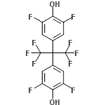 structure of CAS# 114611-30-2, 4,4'-(1,1,1,3,3,3-Hexafluoro-2,2-Propanediyl)Bis(2,6-Difluorophenol);2,2-Bis(3,5-difluoro-4-hydroxyphenyl)-hexafluoropropane;2,2-Bis(3,5-difluoro-4-hydroxyphenyl)hexafluoropropane 97%;4,4'-(perfluoropropane-2,2-diyl)bis(2,6-difluorophenol)