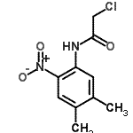 structure of CAS# 114741-31-0, 2-Chloro-N-(4,5-Dimethyl-2-Nitrophenyl)Acetamide;ZINC04829114
