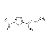 结构式 CAS# 114774-06-0, (1E)-N-甲氧基-1-(5-硝基-2-噻吩基)乙烷亚胺