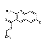 结构式 CAS# 114858-39-8, 乙基6-氯-2-甲基-3-喹啉羧酸酯
