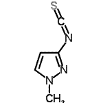 structure of CAS# 114874-28-1, 3-Isothiocyanato-1-Methyl-1H-Pyrazole;1-methylpyrazol-3-isothiocyanate;ZINC02522255