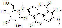 CAS#: 114942-09-5， 1-(beta-D-Glucopyranosyloxy)-2,6,7-Trimethoxy-(1)Benzopyrano(5,4,3-cde)(1)Benzopyran-5,10-Dione