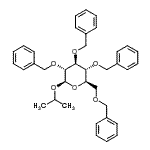 structure of CAS# 114967-51-0, (2R,3R,4S,5R,6R)-3,4,5-Tribenzyloxy-2-(Benzyloxymethyl)-6-Isopropoxy-Tetrahydropyran;