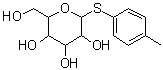 structure of CAS# 1152-39-2, 4-Methylphenyl 1-Thiohexopyranoside;4-Methylphenyl 1-thiohexopyranoside #;P-TOLYL 1-THIO-Î’-D-GLUCOPYRANOSIDE;S-4-Methylphenyl-β-D-glucothioside