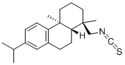 结构式 CAS# 115269-93-7, (1R,4aS,10aR)-1,2,3,4,4a,9,10,10a-八氢-1-(异硫氰酸基甲基)-1,4a-二甲基-7-(1-甲基乙基)-菲