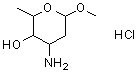 CAS#: 115388-97-1， Methyl 3-Amino-2,3,6-Trideoxyhexopyranoside Hydrochloride (1:1)