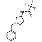 结构式 CAS# 115445-23-3, N-(1-苄基-3-吡咯烷基)-2,2,2-三氟乙酰胺