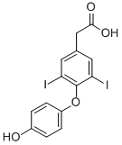 结构式 CAS# 1155-40-4, 3,5-二碘甲腺乙酸