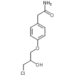 structure of CAS# 115538-83-5, 2-[4-(3-Chloro-2-Hydroxypropoxy)Phenyl]Acetamide;2-[4-(3-chloro-2-hydroxypropoxy)phenyl]acetamide;2-[4-(3-Chloro-2-hydroxypropoxy)phenyl]acetamide #;4-(2'-Hydroxy-3'-chloropropoxy)phenylacetamide