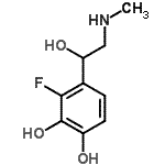 CAS#: 115562-24-8， 3-Fluoro-4-[1-Hydroxy-2-(Methylamino)Ethyl]-1,2-Benzenediol