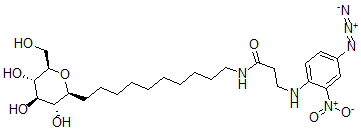CAS#: 115756-34-8， 3-[(4-Azido-2-Nitrophenyl)Amino]-N-[10-[(2S,3R,4R,5S,6R)-3,4,5-Trihydroxy-6-(Hydroxymethyl)Oxan-2-Yl]Decyl]Propanamide