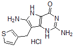 CAS#: 115787-68-3， 2,6-Diamino-3,5-dihydro-7-(3-thienylmethyl)-4H-pyrrolo(3,2-d)pyrimidin-4-one hydrochloride