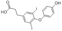结构式 CAS# 1158-10-7, 3-[4-(4-羟基苯氧基)-3,5-二碘苯基]丙酸