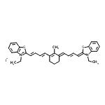 CAS#: 115920-77-9， 3-Ethyl-2-[(1E,3E)-4-{(3E)-3-[(2E,4Z)-4-(3-Ethyl-1,3-Benzothiazol-2(3H)-Ylidene)-2-Buten-1-Ylidene]-2-Methyl-1-Cyclohexen-1-Yl}-1,3-Butadien-1-Yl]-1,3-Benzothiazol-3-Ium Iodide