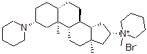 CAS#: 115952-48-2， 1-[(2R,5S,8S,9S,10S,13R,14S,16S)-10,13-dimethyl-2-piperidin-1-yl-2,3,4,5,6,7,8,9,11,12,14,15,16,17-tetradecahydro-1H-cyclopenta[a]phenanthren-16-yl]-1-methyl-piperidin-1-ium bromide