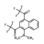结构式 CAS# 115975-33-2, 1,1'-[4-(二甲基氨基)-1,3-萘二基]二(三氟乙烷酮)