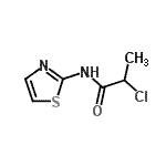 结构式 CAS# 116200-98-7, 2-氯-N-(1,3-噻唑-2-基)丙酰胺