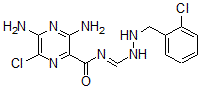 CAS#: 1163-44-6， 3,5-Diamino-6-Chloro-N-[[2-[(2-Chlorophenyl)Methyl]Hydrazinyl]Methylidene]Pyrazine-2-Carboxamide