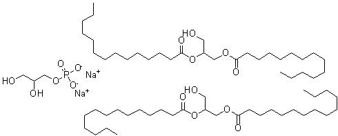 CAS#: 116870-30-5， Sodium 2,3-Dihydroxypropyl Phosphate 3-Hydroxy-1,2-Propanediyl Ditetradecanoate (2:1:2)