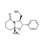 structure of CAS# 116950-01-7, (2S,3S,8aR)-3-(Hydroxymethyl)-8A-Methyl-2-Phenylhexahydro-5H-[1,3]Oxazolo[3,2-a]Pyridin-5-One;ZINC00395507