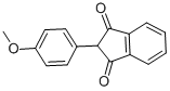 结构式 CAS# 117-37-3, 2-(4-甲氧基苯基)茚-1,3-二酮