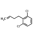 structure of CAS# 117269-67-7, 2-(3-Buten-1-Yl)-1,3-Dichlorobenzene;4-(2,6-Dichlorophenyl)-1-butene