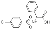 structure of CAS# 117309-47-4, 2-([(4-Chlorophenyl)Sulfonyl]Amino)-2-Phenylacetic Acid;(2S)-2-[(4-Chlorophenyl)Sulfonylamino]-2-Phenyl-Acetate;(2S)-2-[(4-Chlorophenyl)Sulfonylamino]-2-Phenyl-Ethanoate;Zinc00166144