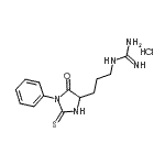 CAS#: 117756-28-2， 1-[3-(5-Oxo-1-Phenyl-2-Thioxo-4-Imidazolidinyl)Propyl]Guanidine Hydrochloride (1:1)
