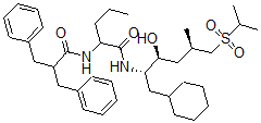 CAS#: 117760-71-1， N-[(2S,3S,5R)-1-Cyclohexyl-3-hydroxy-5-methyl-6-propan-2-ylsulfonyl-hexan-2-yl]-2-[[3-phenyl-2-(phenylmethyl)propanoyl]amino]pentanamide