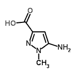 结构式 CAS# 117860-53-4, 5-氨基-1-甲基-1H-吡唑-3-羧酸