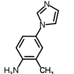 结构式 CAS# 118111-96-9, 4-(1H-咪唑-1-基)-2-甲基苯胺