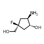 CAS#: 118189-49-4， (1R,2R,4S)-2-Amino-4-Fluoro-4-(Hydroxymethyl)Cyclopentanol