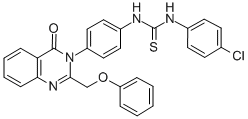CAS#: 118526-00-4， 3-(4-Chlorophenyl)-1-[4-[4-Oxo-2-(Phenoxymethyl)Quinazolin-3-Yl]Phenyl]Thiourea