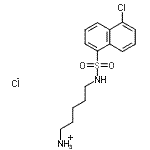 CAS#: 118896-95-0， 5-{[(5-Chloro-1-Naphthyl)Sulfonyl]Amino}-1-Pentanaminium Chloride