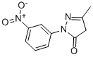 结构式 CAS# 119-16-4, 5-甲基-2-(3-硝基苯基)-4H-吡唑-3-酮