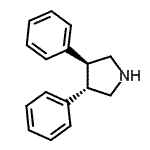 structure of CAS# 119067-17-3, (3S,4S)-3,4-Diphenylpyrrolidine;MFCD10700065;rac trans-3,4-Diphenyl-pyrrolidine