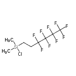 结构式 CAS# 119386-82-2, 氯(二甲基)(3,3,4,4,5,5,6,6,6-九氟己基)硅烷