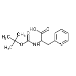 structure of CAS# 119434-71-8, N-{[(2-Methyl-2-Propanyl)Oxy]Carbonyl}-3-(2-Pyridinyl)Alanine;2-{[(tert<wbr>-Butoxy)c<wbr>arbonyl]a<wbr>mino}-3-(<wbr>pyridin-2<wbr>-yl)propa<wbr>noic acid;2-{[(tert<wbr>-Butoxy)c<wbr>arbonyl]a<wbr>mino}-3-(<wbr>pyridin-2<wbr>-yl)-prop<wbr>anoic acid;2-TERT-BU<wbr>TOXYCARBO<wbr>NYLAMINO-<wbr>3-(4-ETHY<wbr>L-PHENYL)<wbr>-3-HYDROX<wbr>Y-PROPION<wbr>IC ACID
